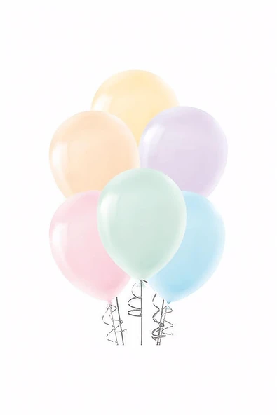 Süpertrend Karışık Renkli Makaron Balon 12"