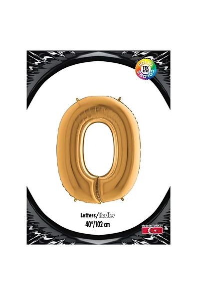 Süpertrend O Harf Altın Folyo Balon 40"