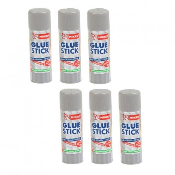 Glue Stick Yapıştırıcı Mikro Katı Yapıştırıcı 9 Gr Ruj Yapıştırıcı 6 Adet