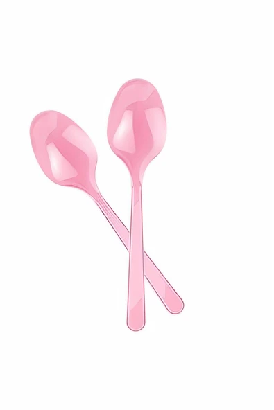 Süpertrend Pembe Plastik Kaşık
