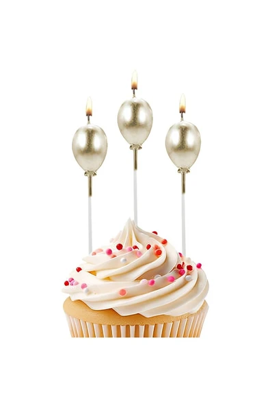 Süpertrend Metallic Gold Balloon Shaped Candles