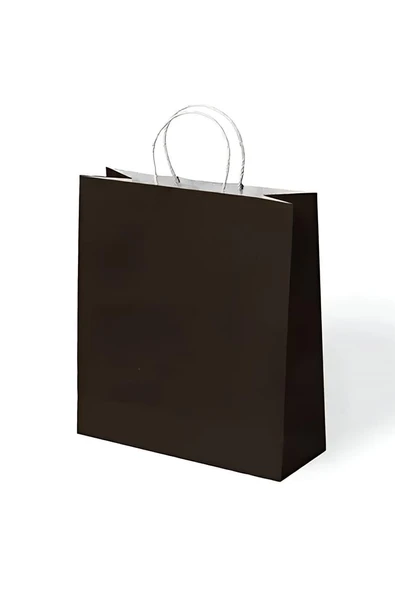Süpertrend Siyah Büküm Saplı Kraft Çanta 45x50cm