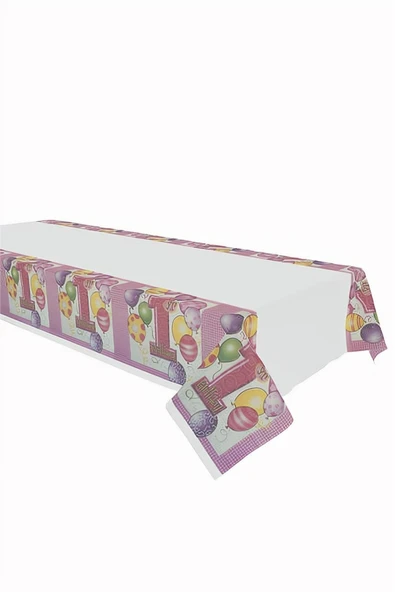 Kruvazör Balloons Plastic Tablecover Pink