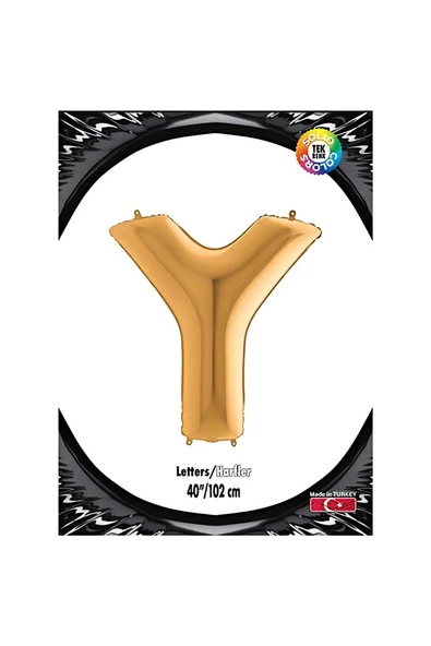 Süpertrend Y Harf Altın Folyo Balon 40"