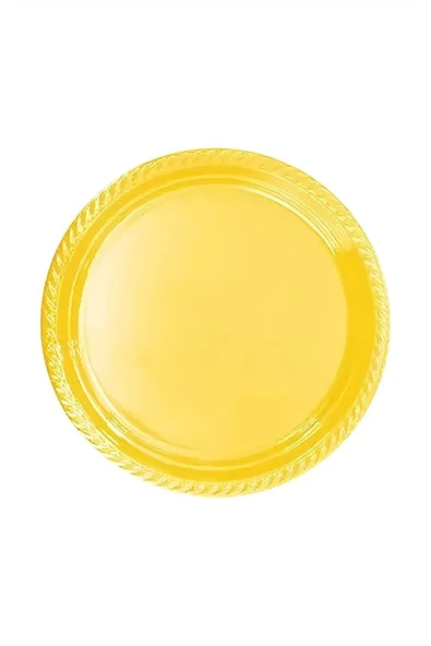 Kruvazör Sarı Plastik Tabak