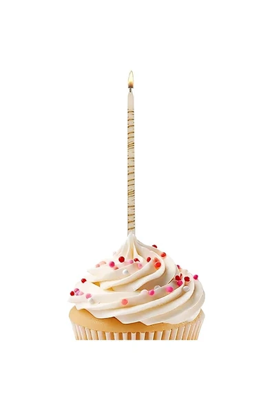 Süpertrend Zebra Print Cake Candles - White