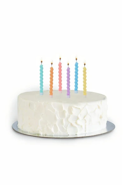 Kruvazör Macaron Curly Candles 8cm
