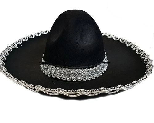 Süpertrend Gümüş Renk Şeritli Meksika Mariachi Latin Şapkası 55 cm Çocuk - 3