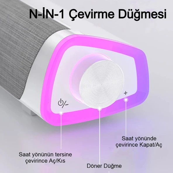 Bluetooth Hoparlör V8 Soundbar Güçlü Bas Kablolu TV Bilgisayar Uyumlu 6W - 6