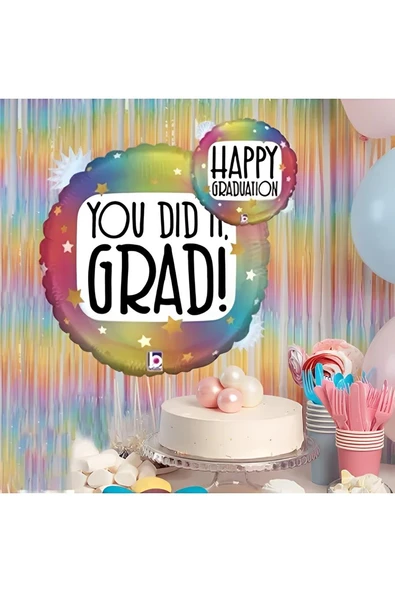 Kruvazör Opal Graduation Grabo Folyo Balon 18"