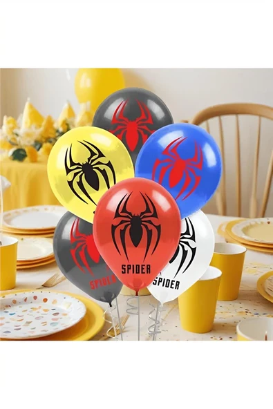 Kruvazör Spider Baskılı Balon 12"