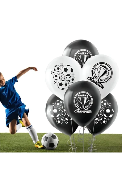 Kruvazör Champion Baskılı Siyah Pastel Balon 12"