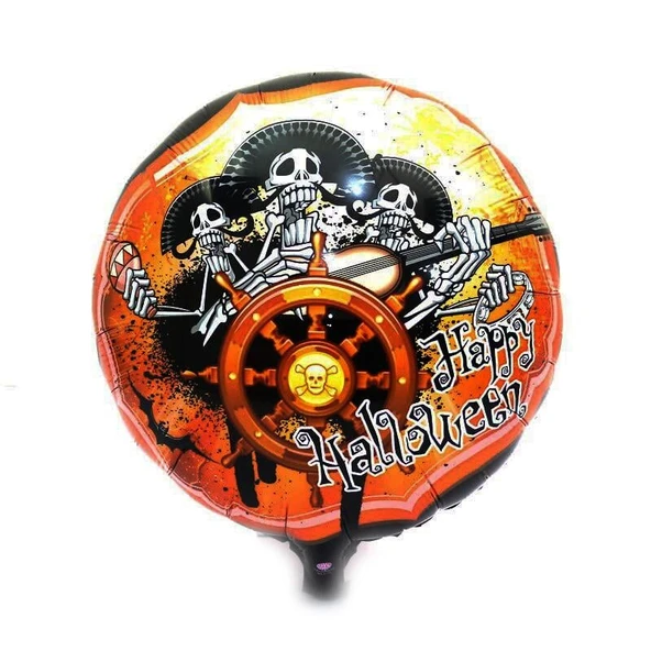 Süpertrend Kuru Kafalı Korsanlar Halloween Şekilli Folyo Balon 45 cm