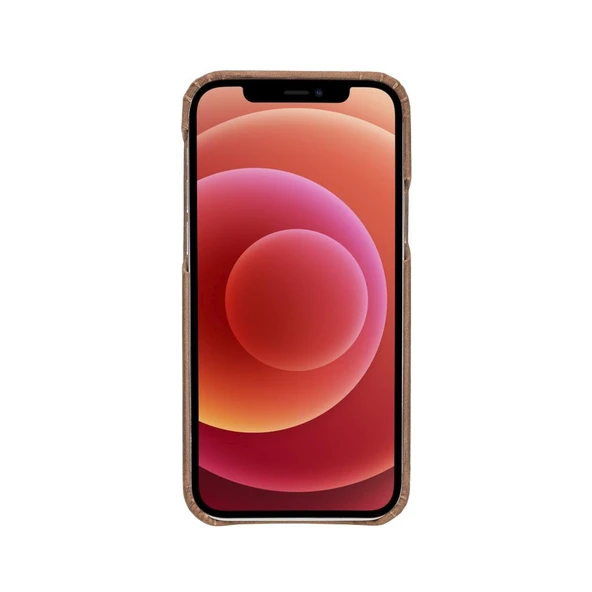 Apple iPhone 12 Pro Uyumlu Deri Arka Kapak F360 G2 Antik Kahve - 2