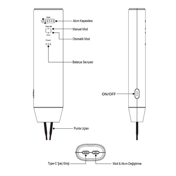 Ayt Awithz H1 DC 5V Nokta Punta Kaynak Makinesi Taşınabilir El Tipi Pil Punto Kaynak Aleti Cihazı - 4