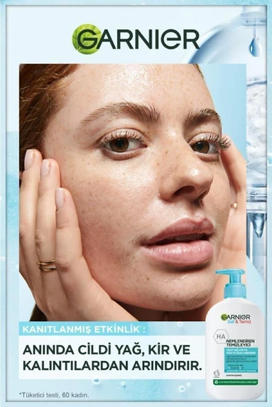 Garnier Saf& Temiz Nemlendiren Temizleyici [ Hyaluronik Asit Seramid Kil] 250 ml Yüz Temizleme Jeli - 2