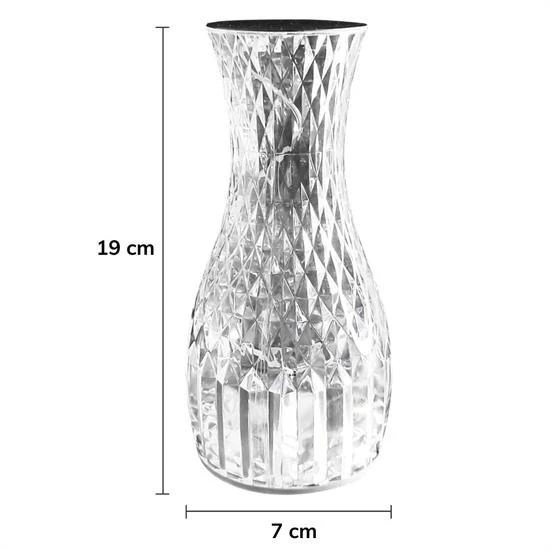 BUFFER Sürahi Model USB Şarjlı Kumandalı 16 Farklı Işık Modlu Masa Üstü Kristal Akrilik Lamba Led - 5