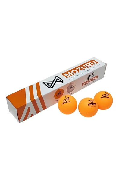 Süpertrend MOZURU MZR006-ORG ITTF ONAYLI TURUNCU PİNPON TOPU 6'LI