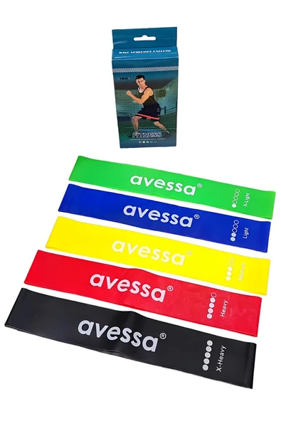 Süpertrend AVESSA LAB-SET-50 LATEX EGZERSİZ BAND SETİ 5'Lİ