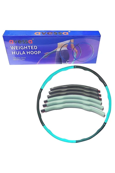 Süpertrend AVESSA HLP-100 1,2 KG AĞIRLIKLI HULOHOP GRİ-MAVİ - 4