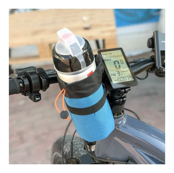 Bike And Art Gidon Suluk Çantası - Kumaş Matara Kafesi - Bisiklet Şişelik (Elektrikli ve Normal Bisiklet Uyumlu)