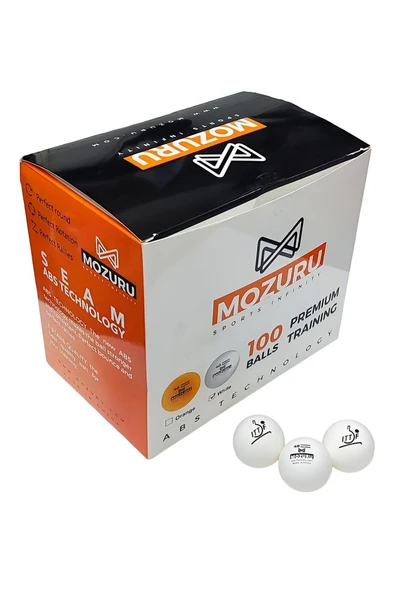 Süpertrend MOZURU MZR100-WHT ITTF ONAYLI BEYAZ PİNPON TOPU 100LÜ