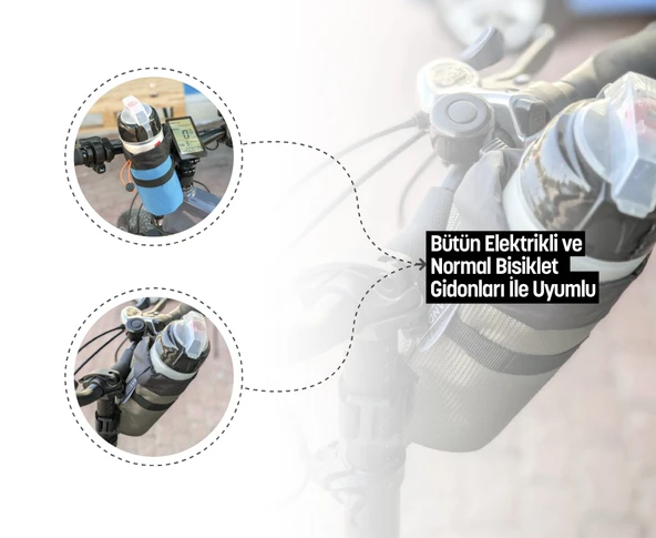 Bike And Art Gidon Suluk Çantası - Kumaş Matara Kafesi - Bisiklet Şişelik (Elektrikli ve Normal Bisiklet Uyumlu) - 5