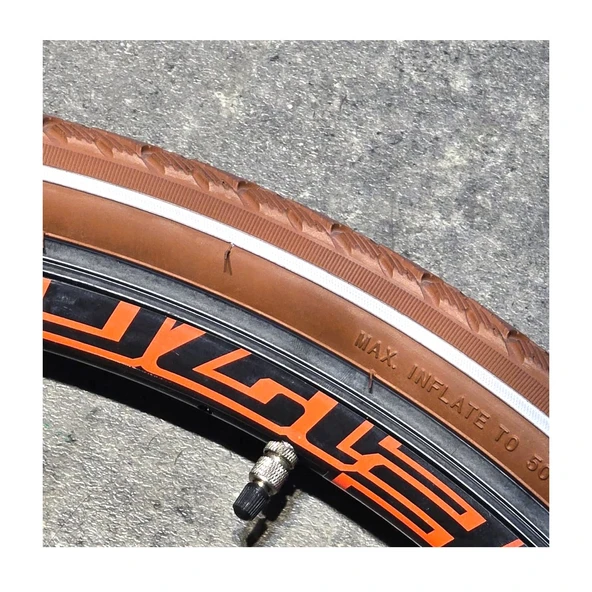 Bike and Art Brownie - Kahverengi 700X45C / 28×1.75 Lastik Takımı Ön-Arka / İç-Dış - 5