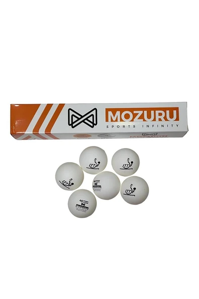 Kruvazör MOZURU MZR006-WHT ITTF ONAYLI BEYAZ PİNPON TOPU 6'LI