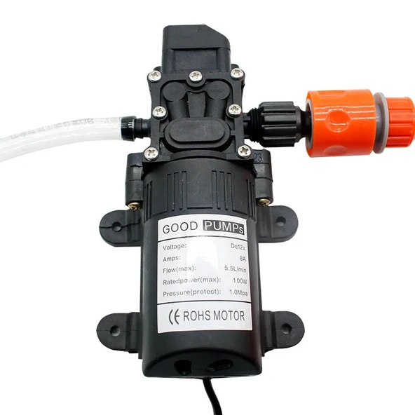 12V 100W Yüksek Basınçlı Araba Yıkama Pompası Tabancası Seti 160 PSI 6m Hortum 6 Yıl Garantili - 8