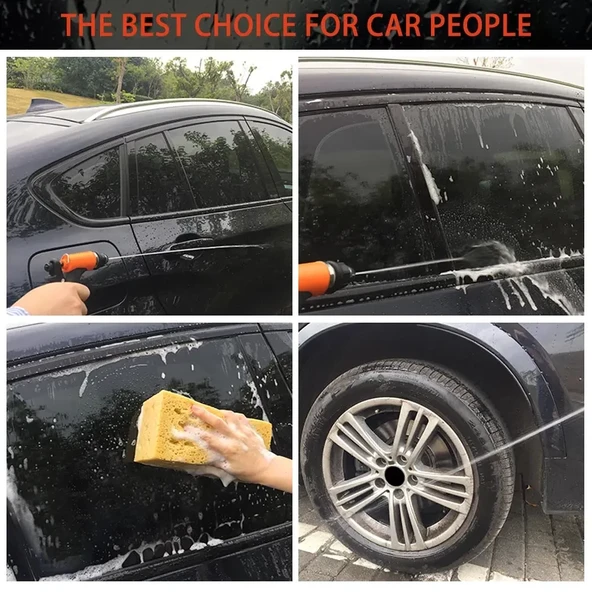 12V 100W Yüksek Basınçlı Araba Yıkama Pompası Tabancası Seti 160 PSI 6m Hortum 6 Yıl Garantili - 5