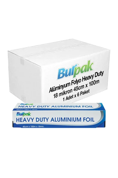 Süpertrend  Burpak Heavy Duty Alüminyum Folyo 45cm X 100 M 18mic X 6 Paket (koli)