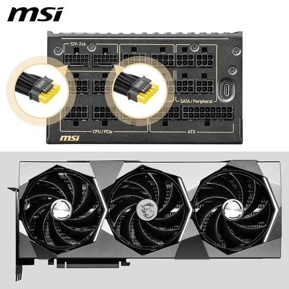 MSI 1600W 80+ TITANIUM MEG AI1600T PCIE 5.1 TAM MODÜLER POWER SUPPLY - 4