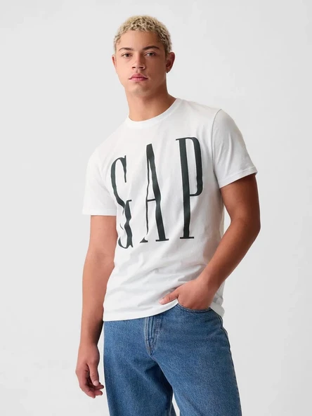 Gap V-Everyday Soft Corp Logo Erkek Tişört 866774001