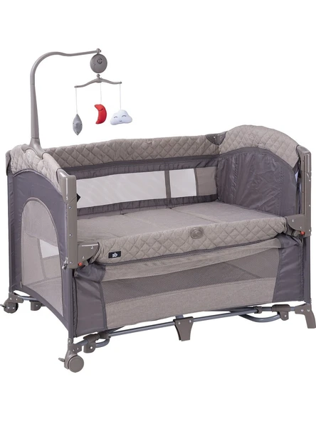 Sunny Baby Oslo Anne Yanı Oyun Parkı 70x110 cm Bej - 3