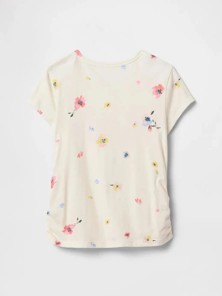 Gap V-Logo Sıde Ruched Çocuk Tişört 742430001 - 3