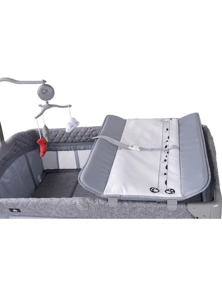 Sunny Baby Oslo Anne Yanı Oyun Parkı 70x110 cm Gri - 4