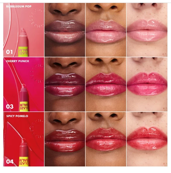 SEPHORA COLLECTION GLAZE BALM - Işıltılı parlaklık veren renkli dudak balsamı 03 - 3