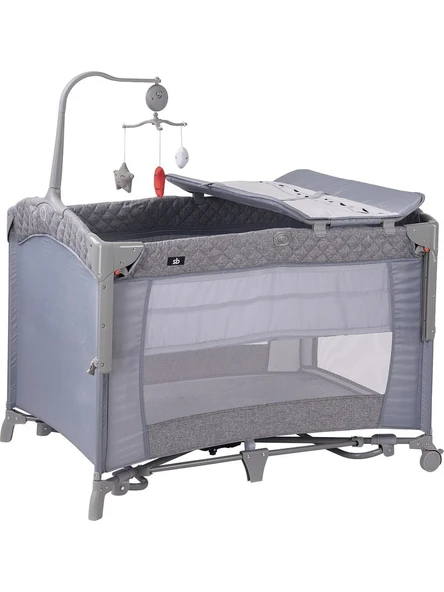 Sunny Baby Oslo Anne Yanı Oyun Parkı 70x110 cm Gri