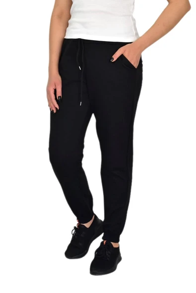 Kadın Siyah Paça Lastikli Eşofman Altı BGL-ST04628 ürün görseli