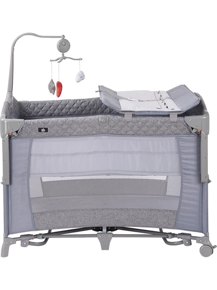 Sunny Baby Oslo Anne Yanı Oyun Parkı 70x110 cm Gri - 2