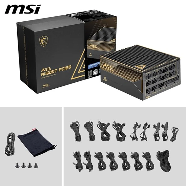 MSI 1600W 80+ TITANIUM MEG AI1600T PCIE 5.1 TAM MODÜLER POWER SUPPLY - 7