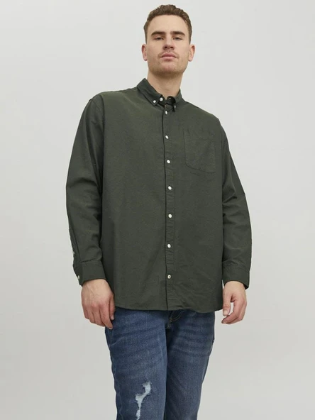 Jack Jones Oxford Plus Büyük Beden Erkek Gömlek 12286178 - 3