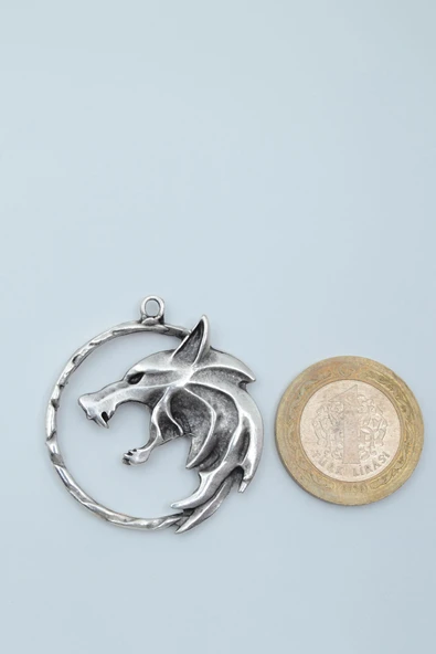 Witcher 3 Gümüş Kaplama Örme Zincir Kolye - Resim 4