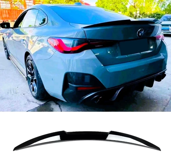 AUTOGP Bmw g26 m4 yarasa bagaj üstü spoiler siyah boyalı plastik 2021+