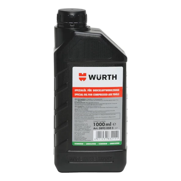 Würth Havalı Aletler İçin Özel Yağlayıcı 1 Lt - Maksimum Koruma, Kesintisiz Performans!