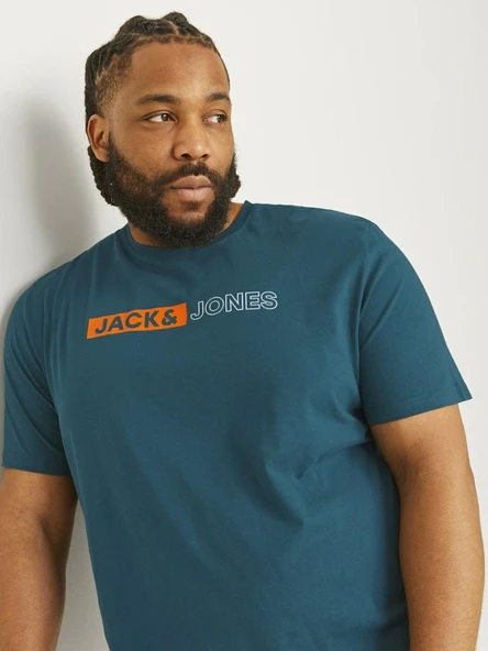 Jack Jones Corp Logo Play Plus Erkek Tişört 12243630 - 4