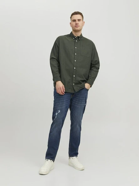 Jack Jones Oxford Plus Büyük Beden Erkek Gömlek 12286178 - 4