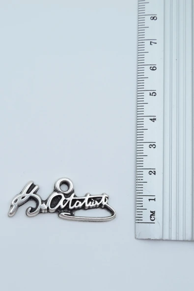 Mustafa Kemal Atatürk İmzalı Gümüş Kaplama Örme Zincir Kolye - Resim 3