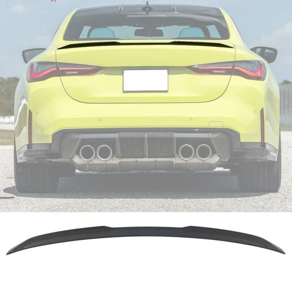 AUTOGP Bmw g22 m4 yarasa bagaj üstü spoiler siyah boyalı plastik 2020+